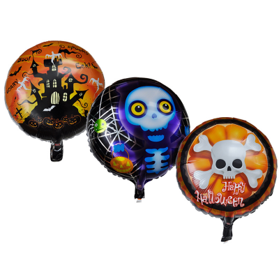 Decorative Halloween Helium Ghost Balloon Foil Cartoon Balloon Round Party Birthday Wedding