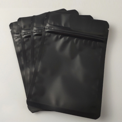 Matte Black Aluminum Foil Smell Proof Mylar Zip lock Plastic Coffee Bags Zipper Iridescent Pouches