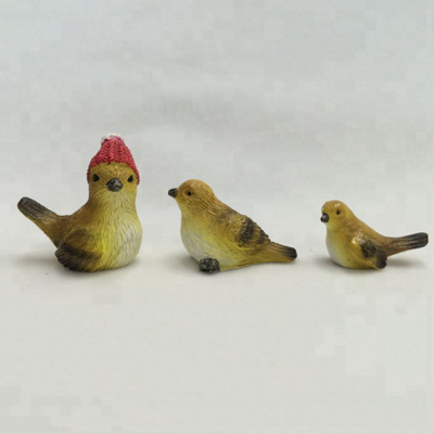 Handmade Cute Resin Bird Figurine Resin Animal Crafts for Decoration