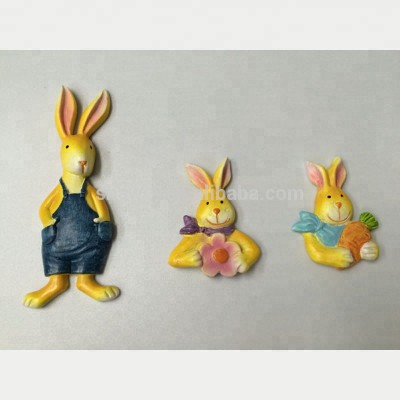 Cute Easter Rabbit Shaped Resin 3D fridge magnet For Promotional Gift