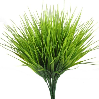 Artificial Plants Faux Plastic Wheat Grass Fake Leaves Shrubs Simulation Greenery Bushes Indoor Outside Home Garden Decor