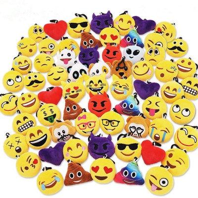 Emoji Poop Plush Keychain Birthday Party Favors Supplies Mini Pillows Emoticon Backpack Clips Novelty Gifts Toys