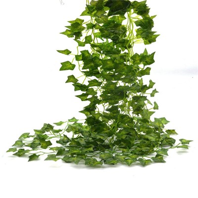 85Ft 12 strands Ivy Artificial Flowers Fake Hanging Vine Plant Leaves Garland Home Garden Wall Wedding Party(ivy)