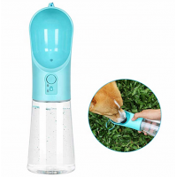 Plastic Portable Dog Water Bottle Pets Travel Water Cup Feeder Carbon Filter for Outdoor Dog Travel water